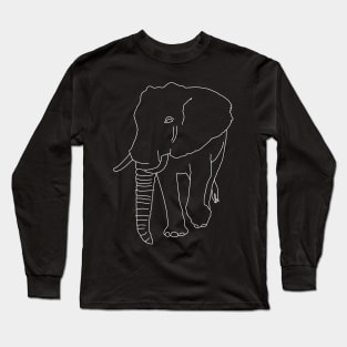 Elephant line art Long Sleeve T-Shirt